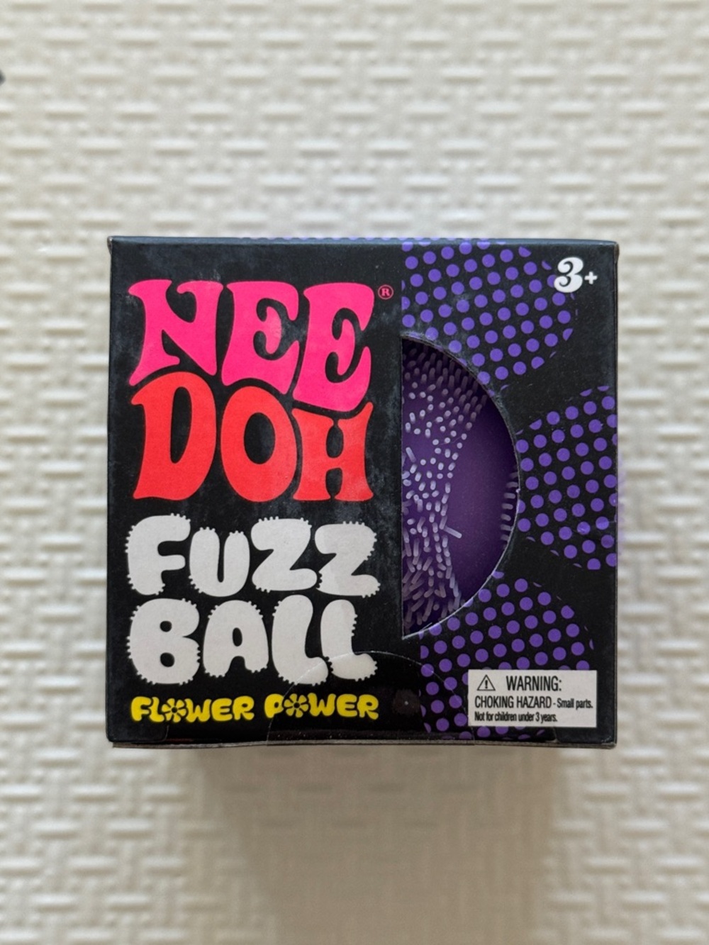 Rare Purple NeeDoh Fuzz Ball Flower Power Squishy Toy - NIB Sealed